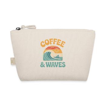 Kaffee Wellen Surfen Coffee & Waves Surfer Strand - Bio-Täschchen - Natur - Vorne