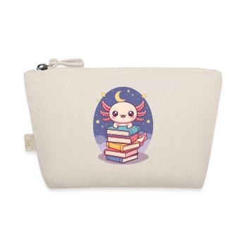 Axolotl Reading Bookworm Book Bookworm Bookworm - Organic Pouch - nature - Front