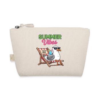 Summer Vibes Goose on a Deckchair - Organic Pouch - nature - Front