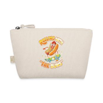 Rolling with the Buns Skateboard Hotdog Sarskasmus - Organic Pouch - nature - Front