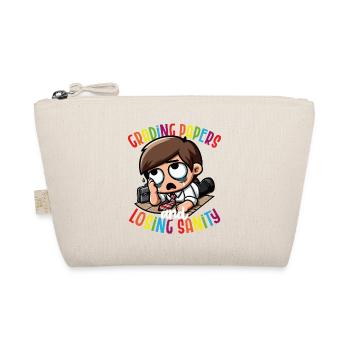 Grading papers and a teacher's humor - Organic Pouch - nature - Front