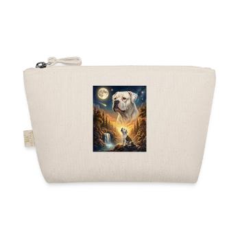 Howling to the Moon American Bulldog - Organic Pouch - nature - Front