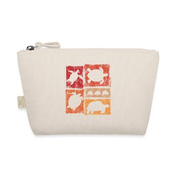 Turtle silhouettes in vintage style - Organic Pouch - nature - Front
