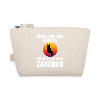 Ich brauche keine Therapie ich muss nach Zanzibar - Bio-Täschchen - Natur - Vorne