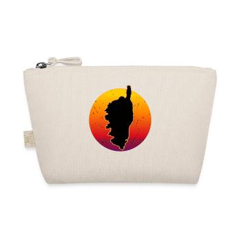 Die Insel Korsika Retro Sunset Kreis Frankreich - Bio-Täschchen - Natur - Vorne