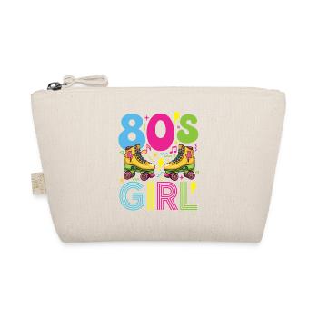 80er Mädchen Retro Nostalgische Party - Bio-Täschchen - Natur - Vorne