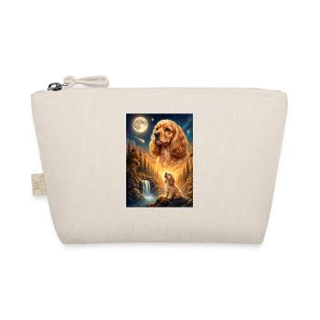 Howling to the Moon Meme Animal Dog Cocker Spaniel - Organic Pouch - nature - Front