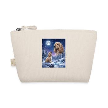Howling to the Moon Meme Animal Dog Cocker Spaniel - Organic Pouch - nature - Front