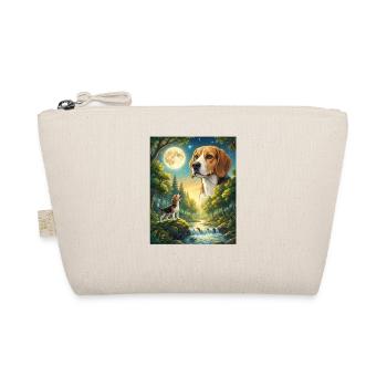 Howling to the Moon Meme Dog Beagle - Organic Pouch - nature - Front