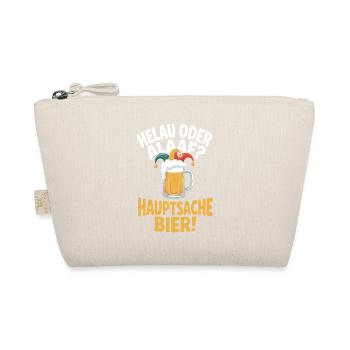 Bier Karneval Fasching Köln Helau oder Alaaf Bier - Bio-Täschchen - Natur - Vorne
