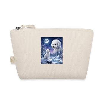 Hurlant à la Lune Mème Chien Bichon Frisé - Trousse biologique - nature - Devant