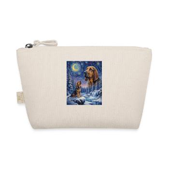 Howling to the Moon Meme Hund Bluthund - Bio-Täschchen - Natur - Vorne