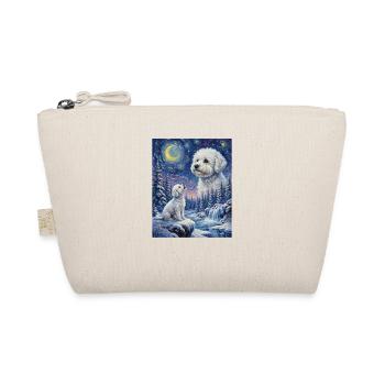 Hurlant à la Lune Mème Chien Bichon Frisé - Trousse biologique - nature - Devant