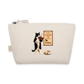Violin Cat - The Empty Food Bowl - French Language - Organic Pouch - nature - Front