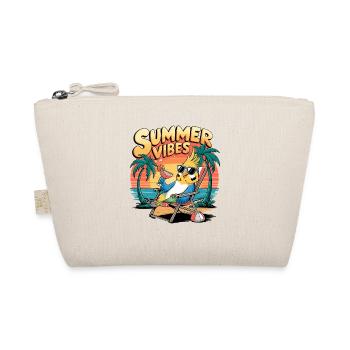 Sommer Vibes Sonnenuntergang Papagei Strand - Bio-Täschchen - Natur - Vorne