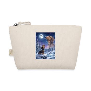 Howling to the Moon Meme Hund Dackel - Bio-Täschchen - Natur - Vorne
