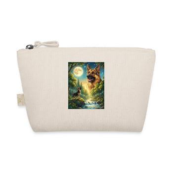 Howling to the Moon Dog German Shepherd - Organic Pouch - nature - Front