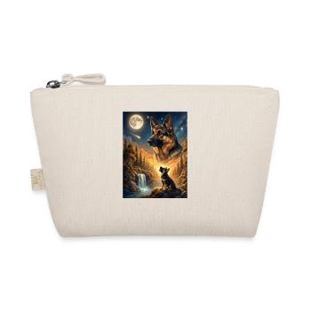Howling to the Moon Dog German Shepherd - Organic Pouch - nature - Front