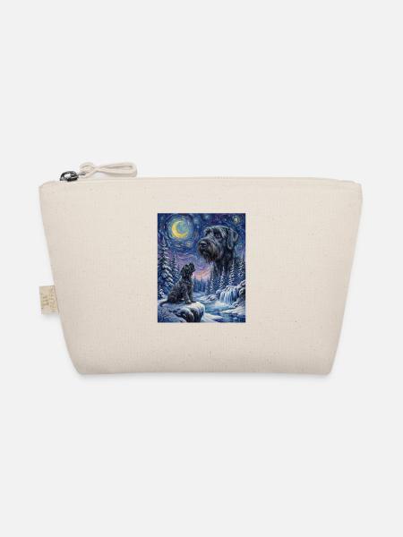 Howling to the Moon Meme Hund Riesenschnauzer - Bio-Täschchen - Natur