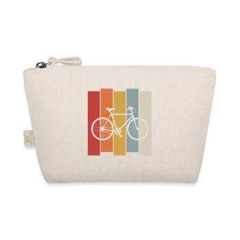 Retro Fahrrad Design, Vintage Bike Radfahrer - Bio-Täschchen - Natur - Vorne
