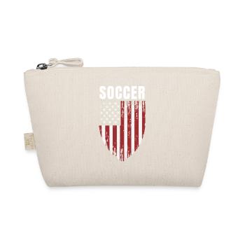 Drapeau américain du blason de soccer SOCCER USA - Trousse biologique - nature - Devant