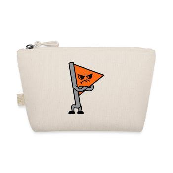 Grumpy Corner Flag Funny Football Art - Organic Pouch - nature - Front