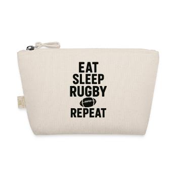 Eat Sleep Rugby Repeat - Organic Pouch - nature - Front