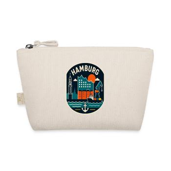 Hamburg Hafen Patch Design - Bio-Täschchen - Natur - Vorne