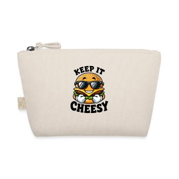 Slogan de restauration rapide de dessins animés cheeseburger - Trousse biologique - nature - Devant