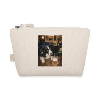 Thirsty Border Collie Beer Sheepdog Dad - Organic Pouch - nature - Front