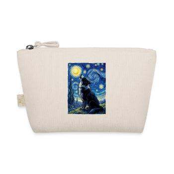 Art du chien de berger Border Collie dans la nuit étoilée - Trousse biologique - nature - Devant