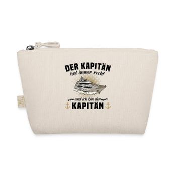 Der Kapitän hat immer recht ich bin der Kapitän - Bio-Täschchen - Natur - Vorne