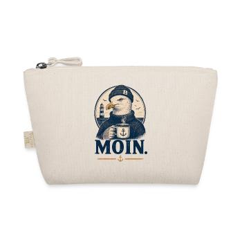 Moin Möwe Kaffee Shirt - Bio-Täschchen - Natur - Vorne