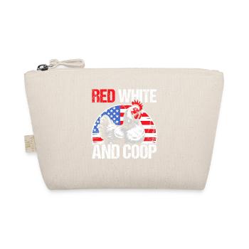 Patriotic Farmer Rooster Flock Poultry USA Pride C - Bio-Täschchen - Natur - Vorne