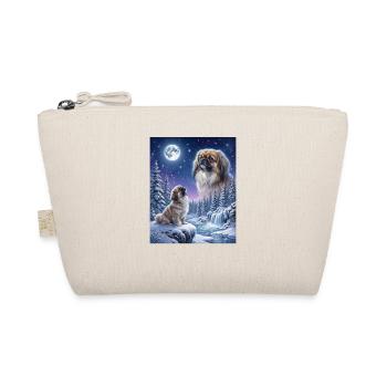 Hurler au Mème de la Lune Chien Pékinois - Trousse biologique - nature - Devant