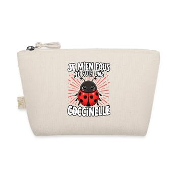  Je m'en fous je suis une coccinelle - süßer - Bio-Täschchen - Natur - Vorne