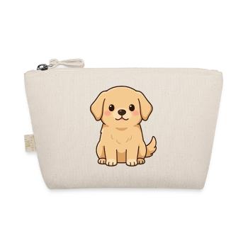 Golden Retriever Hundebaby Welpe Geschenk  - Bio-Täschchen - Natur - Vorne