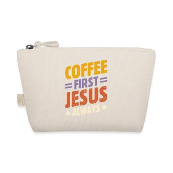 Kaffee Zuerst, Jesus Immer Christlich Gott Bibel - Bio-Täschchen - Natur - Vorne