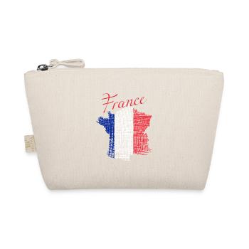 Französische Tricolor-Silhouette - Bio-Täschchen - Natur - Vorne