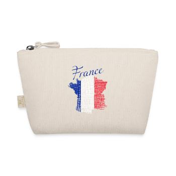 France Pinselflagge Kunst - Bio-Täschchen - Natur - Vorne