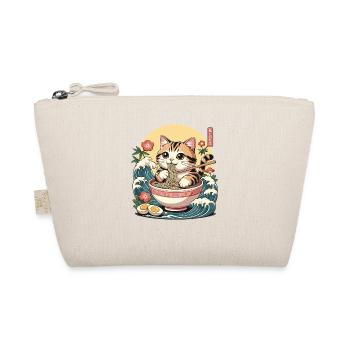 Ramen neko mignons chats mangeant des nouilles Kawaii Waves - Trousse biologique - nature - Devant