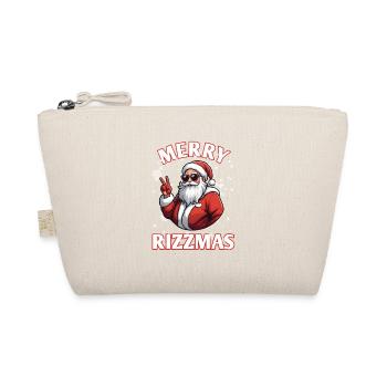 Merry Rizzmas Funny Santa Christmas Gift - Organic Pouch - nature - Front