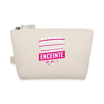 Humour Grossesse Fille Sans Alcool Fromage - Trousse biologique - nature - Devant