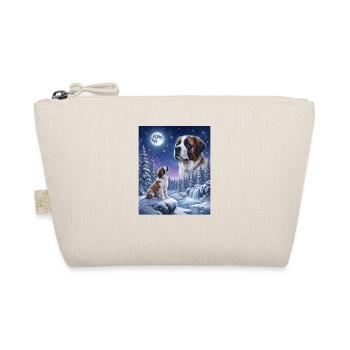 Howling to the Moon Meme Hund Bernhardiner - Bio-Täschchen - Natur - Vorne