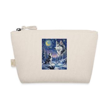 Hurlant vers le Mème de la Lune Siberian Husky - Trousse biologique - nature - Devant