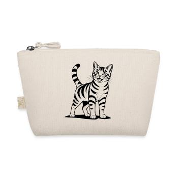 Chat debout noir - Trousse biologique - nature - Devant