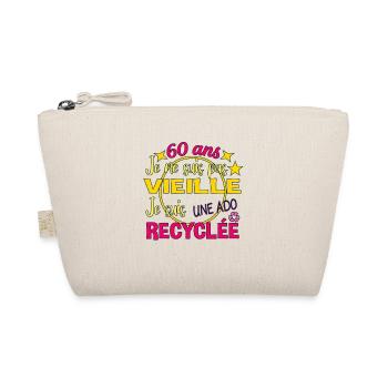 60 Ans Ado Recyclée Humour Anniversaire Femme - Trousse biologique - nature - Devant