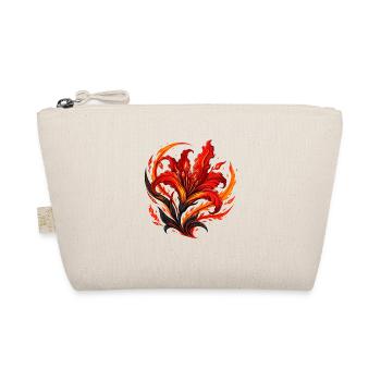 Flame Blossom – Fiery Blossom Art - Organic Pouch - nature - Front