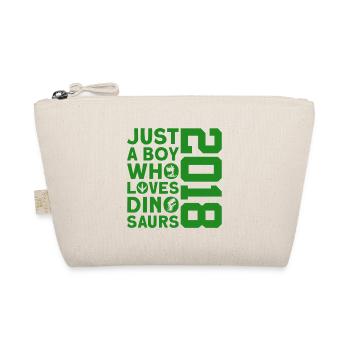 DINO 2018 DINOSAUR 8TH BIRTHDAY - Organic Pouch - nature - Front