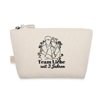 Team Liebe seit 3 Jahren Jahrestag Geschenk Paar - Bio-Täschchen - Natur - Vorne